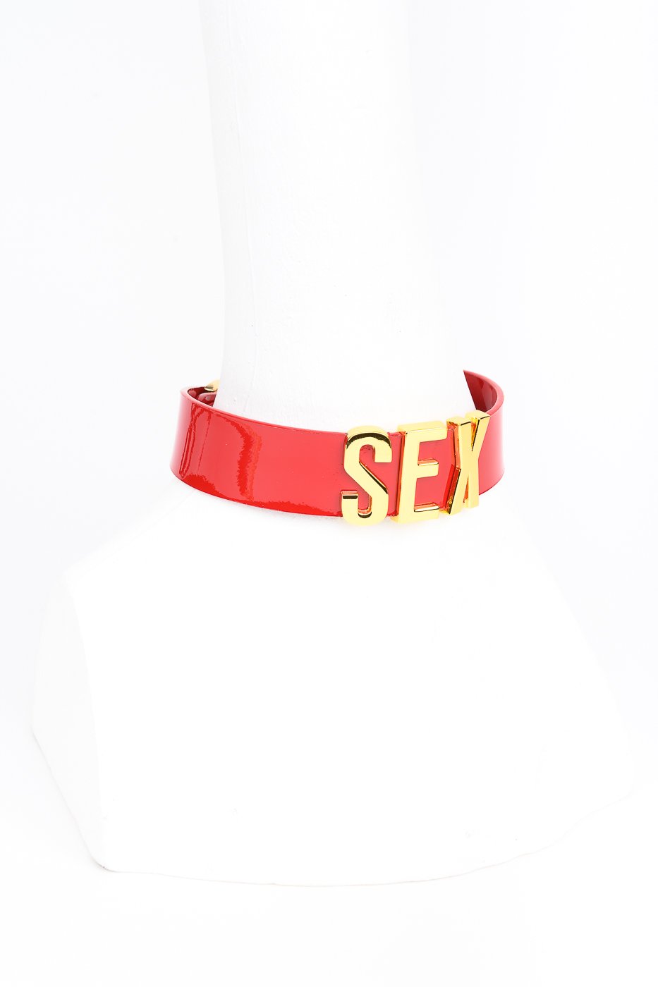 fraulein-kink-collars-roja-gold-letter-collar-halsband-rot image 5