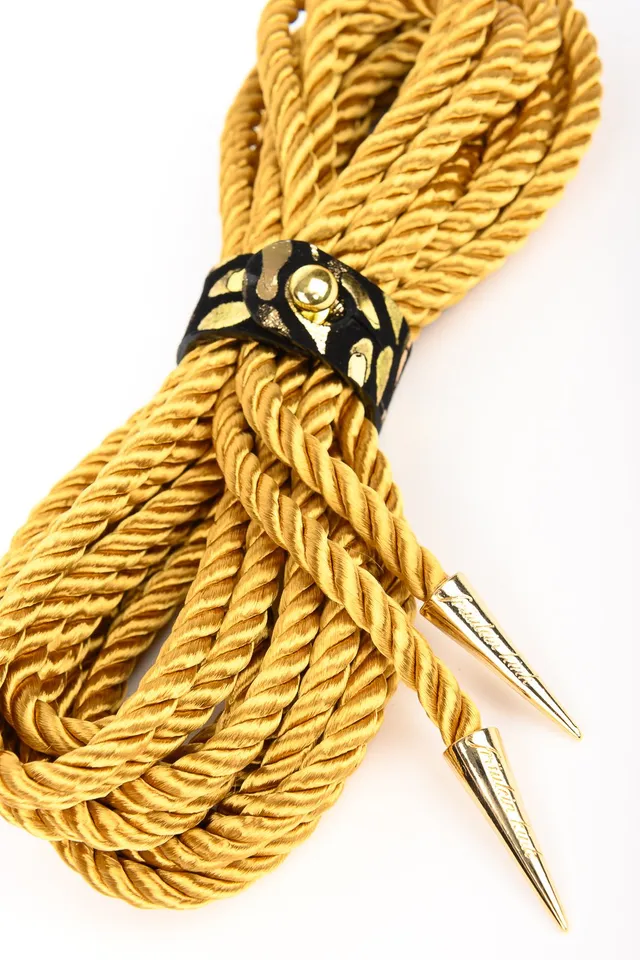 fr-ulein-kink-deluxe-spike-lasso-bondageseil-5-meter-gold image 1