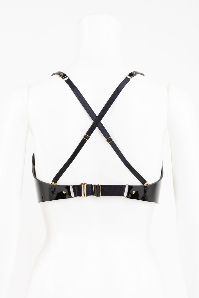 fraulein-kink-leone-bh-schwarz-lack-leder-l-wenkopf-gold image 8