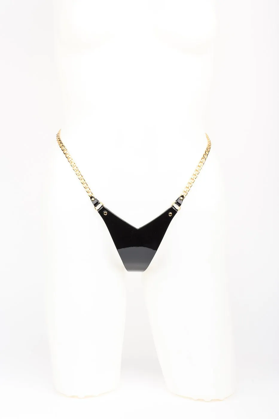 fr-ulein-kink-rica-mini-string-lack-schwarz-gold image 1
