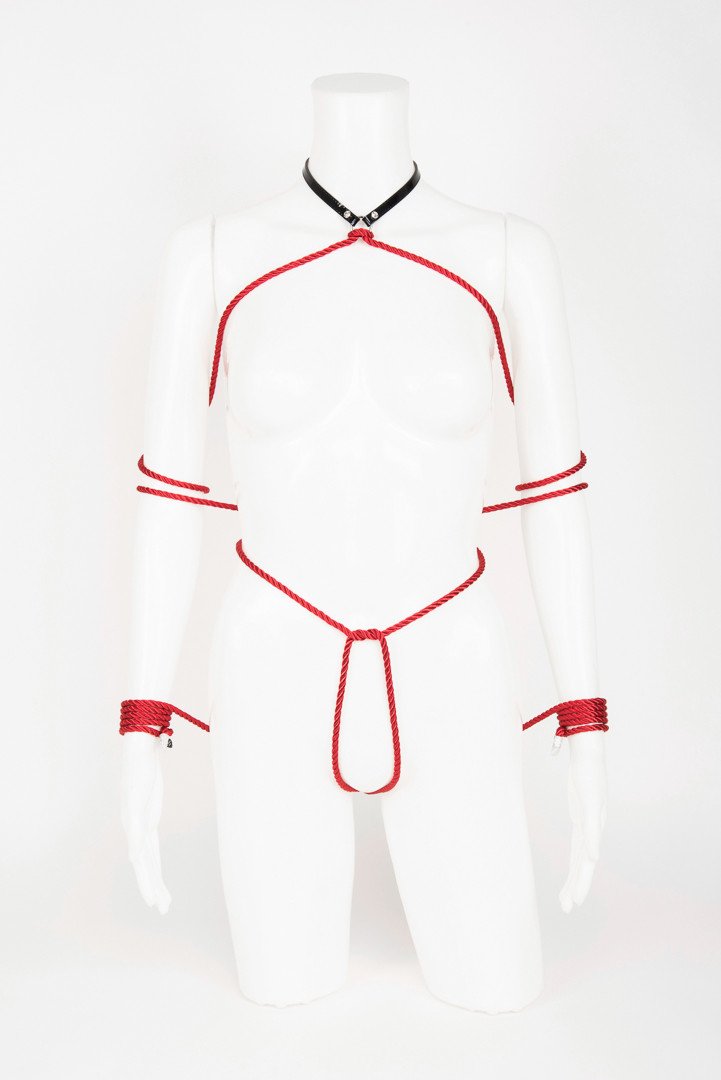 fraulein-kink-lassos-kiss-rouge-lasso-set-seil-rot-schwarz image 2