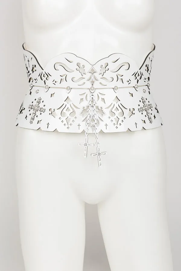 fr-ulein-kink-bianco-tailleng-rtel-lack-wei-perlen-s-m image 1