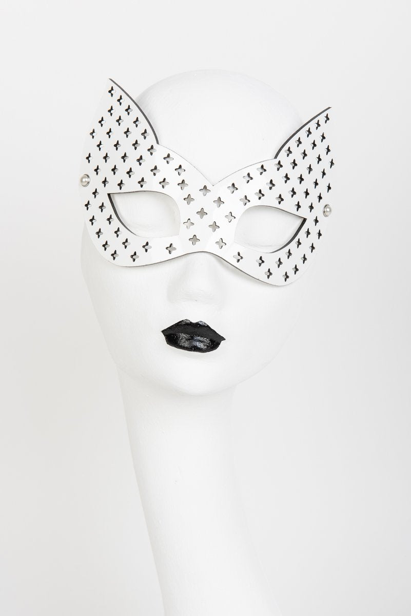 fru00e4ulein-kink-bianco-kitten-maske-wei-lackleder image 5