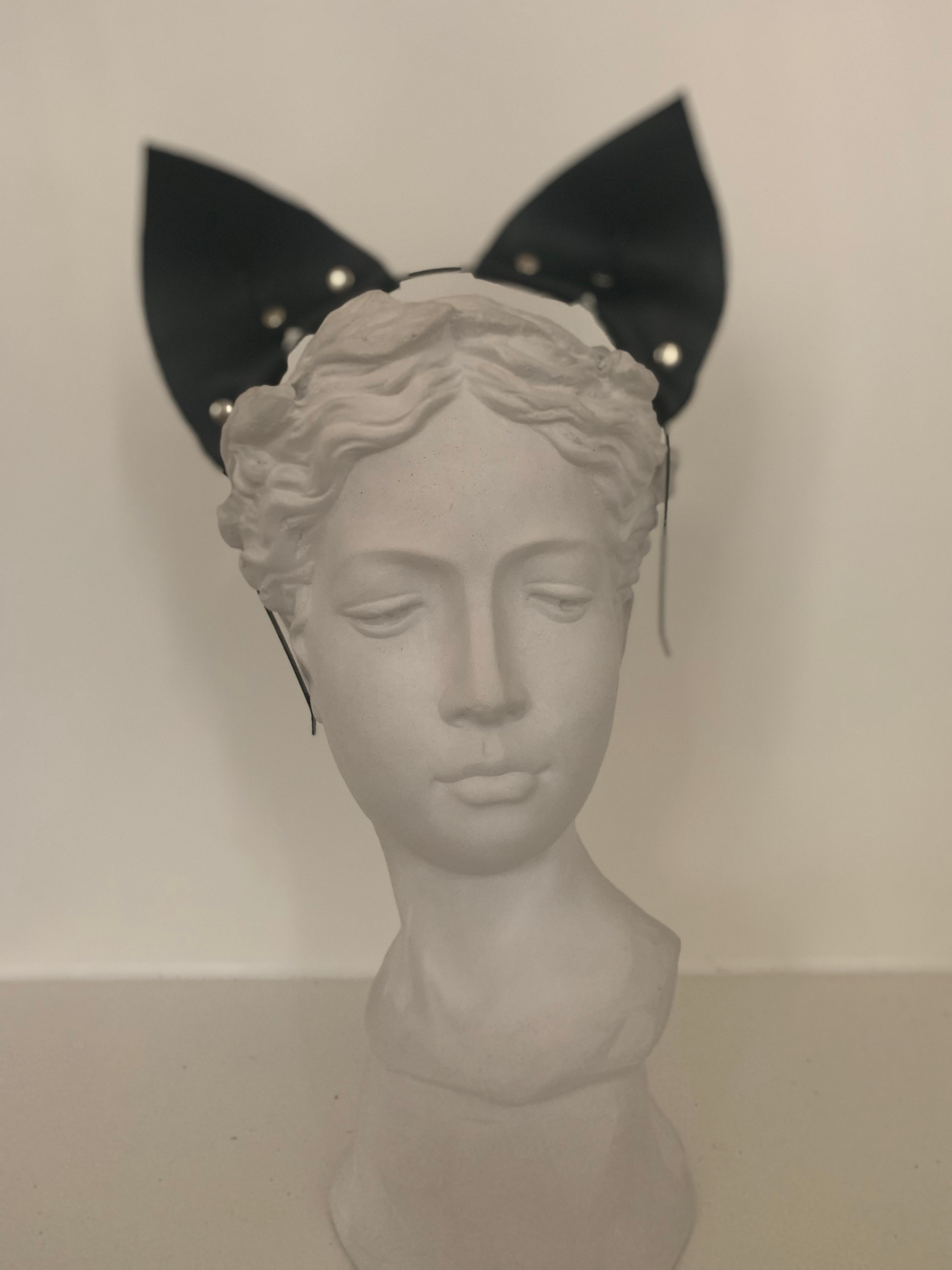 amoreze-venus-cat-ears-leder-choker-gold image 1