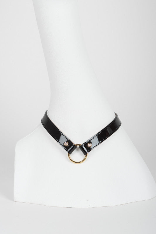 fr-ulein-kink-n-nette-collar-halsband-leder-schwarz-kristall image 2