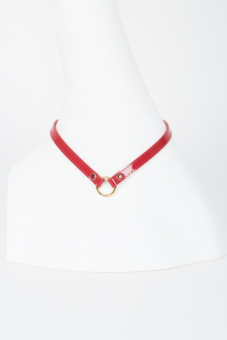 fr-ulein-kink-red-hot-t-strap-fesseln-rot-gold-swarovski image 8