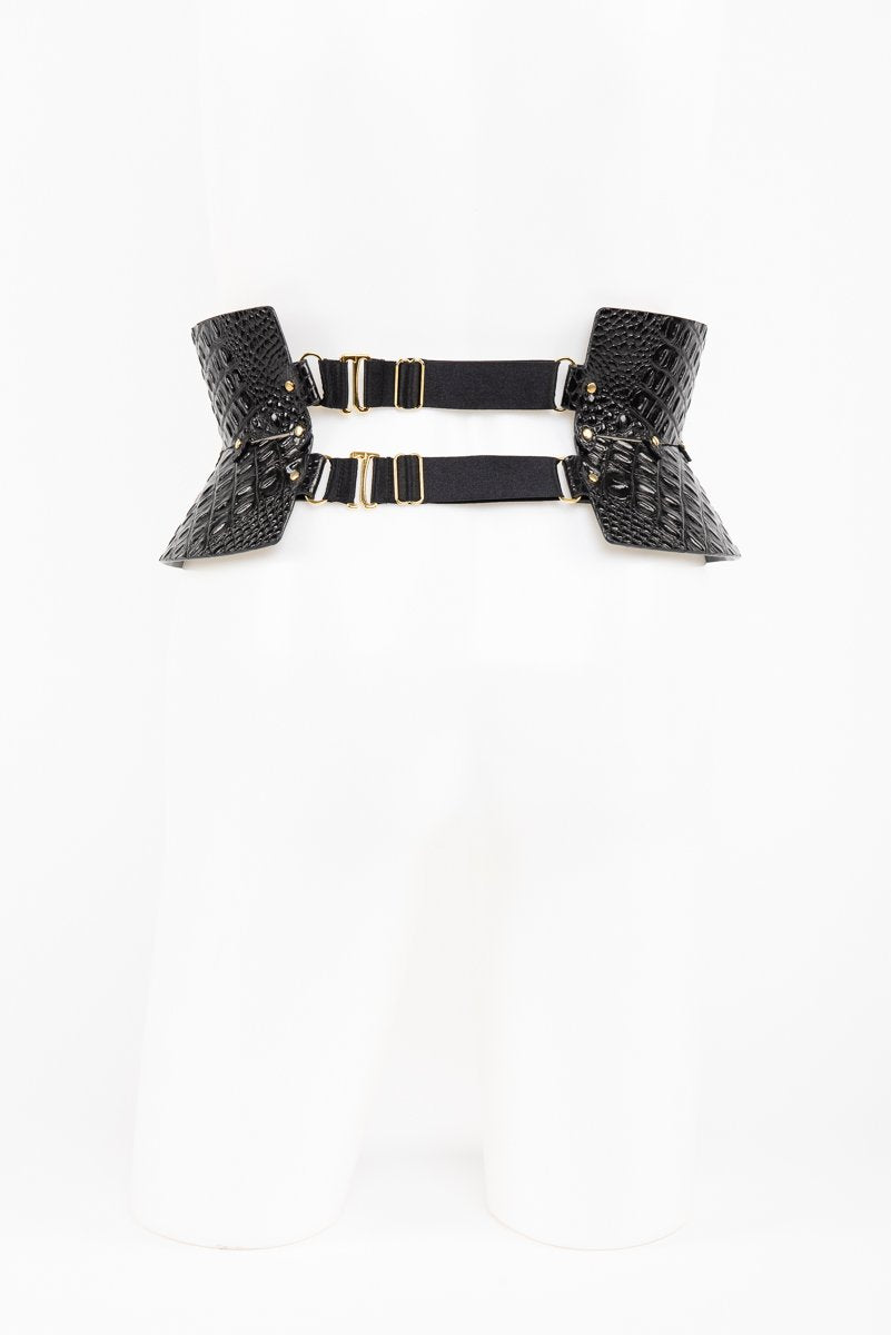 fr-ulein-kink-crocco-tailleng-rtel-kroko-lackleder-schwarz image 4