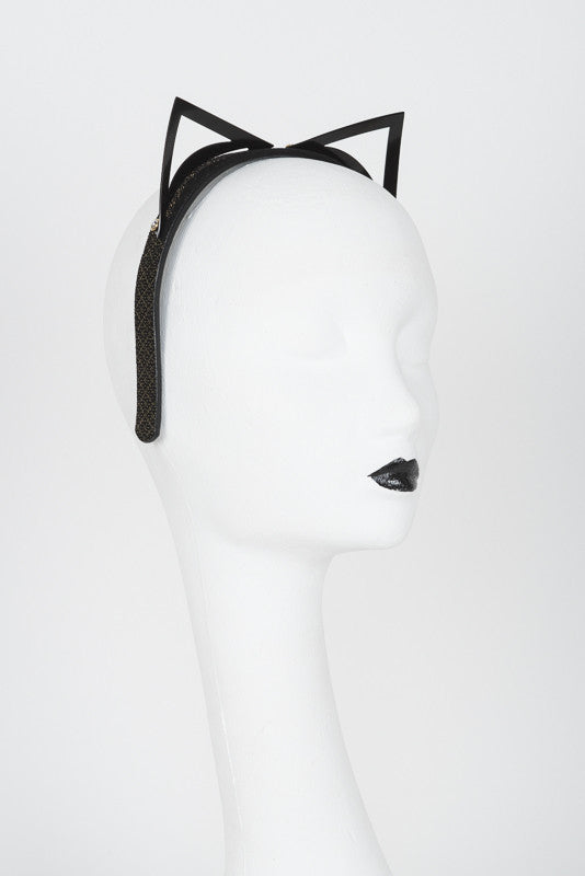 fraulein-kink-lush-black-headband-haarreif-leder-katzenohren image 1