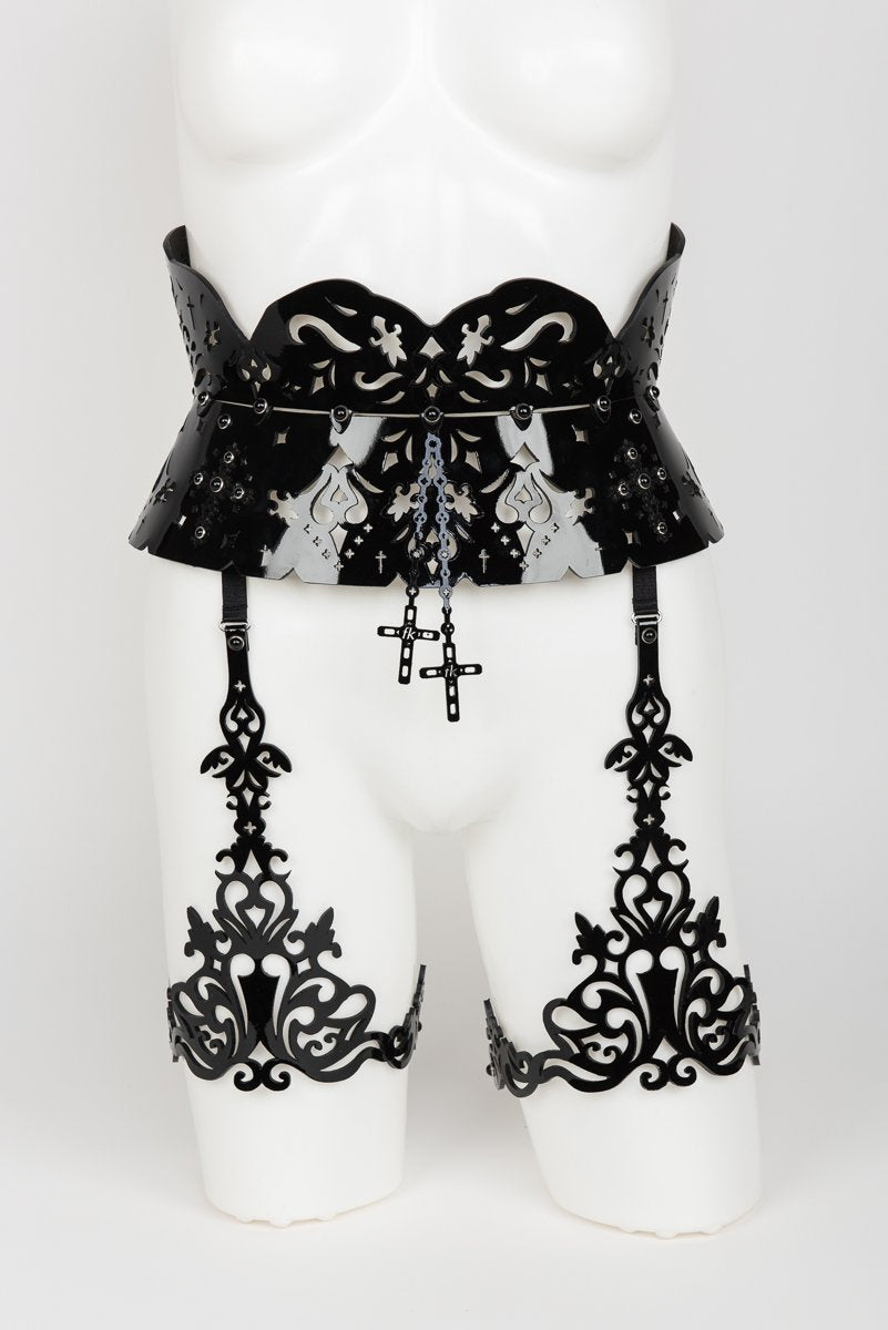 fr-ulein-kink-nero-tailleng-rtel-strapsg-rtel-lack-schwarz-s-m image 1