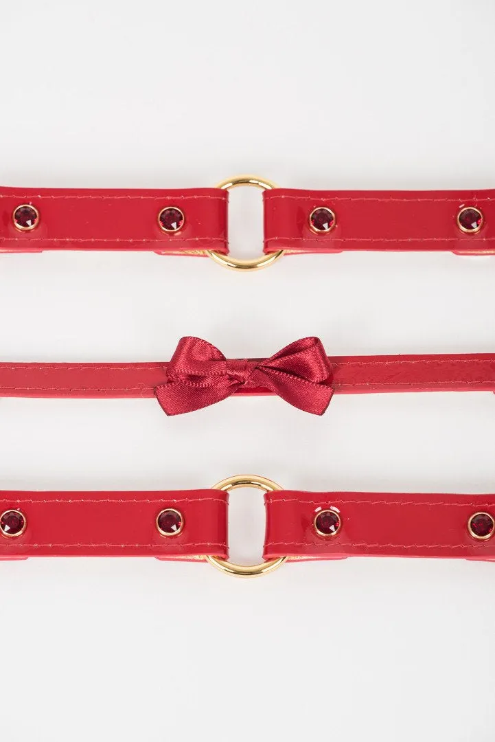 fr-ulein-kink-red-hot-handcuffs-handfesseln-rot-lack image 1
