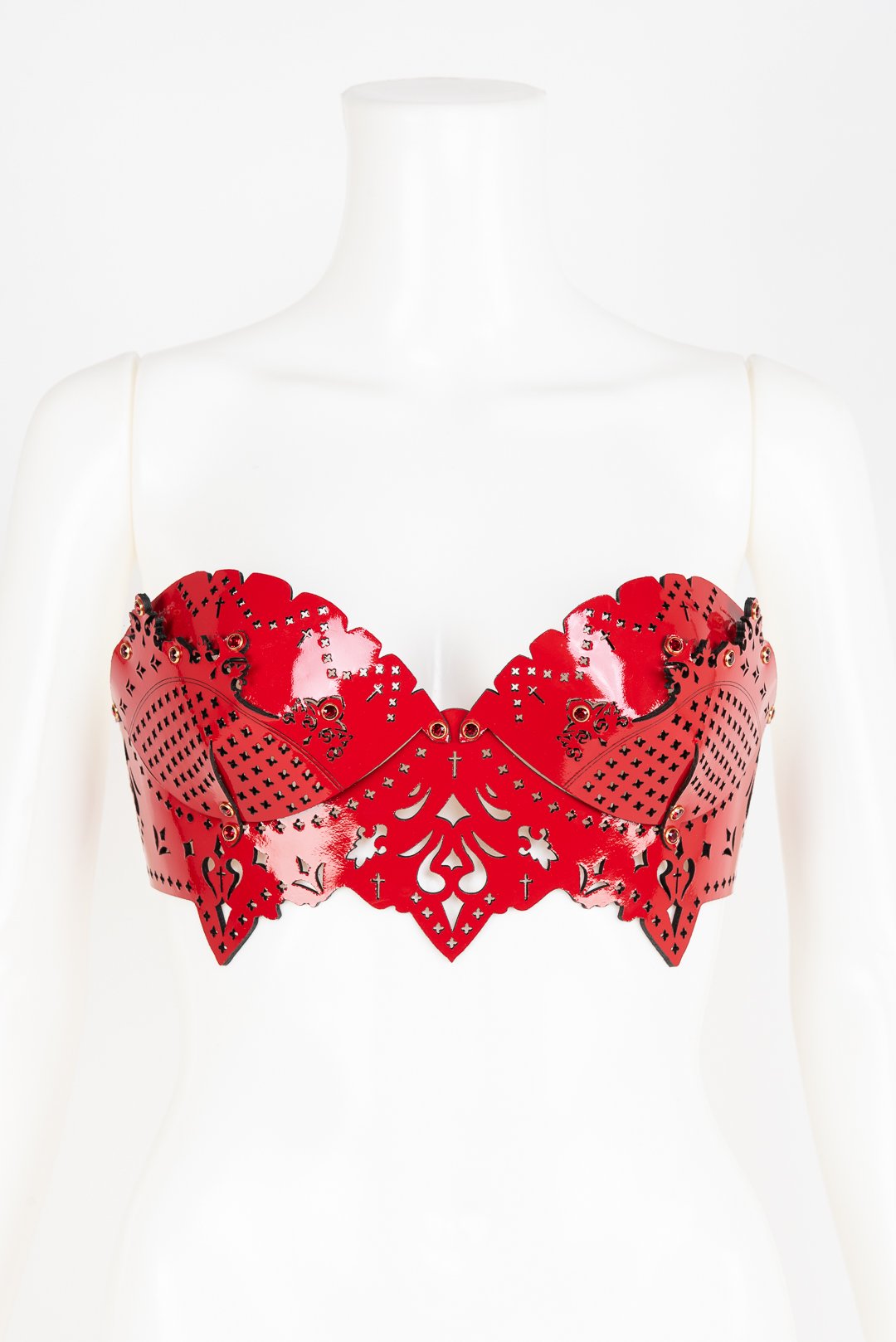 fr-ulein-kink-rosso-bh-leder-rot-swarovski-gr-one image 1