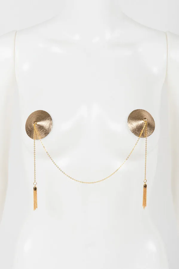 fr-ulein-kink-champagne-double-pasties-gold-mit-kette image 1