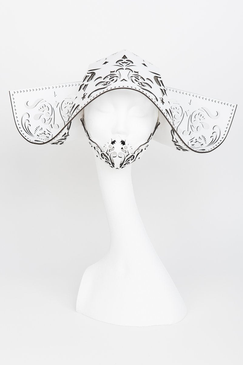 fr-ulein-kink-bianco-cornette-kopfschmuck-leder-wei image 1