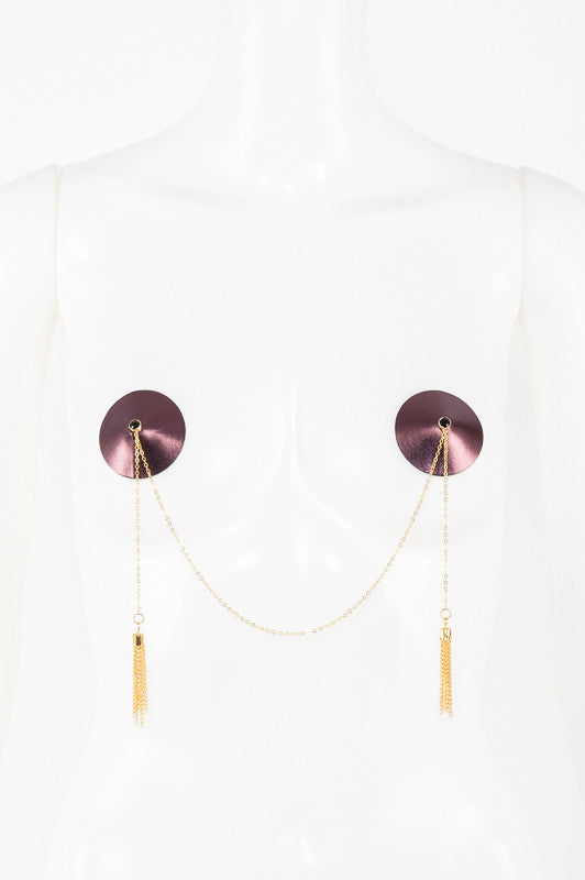 fru00e4ulein-kink-violet-nippelcover-lila-gold-leder image 1