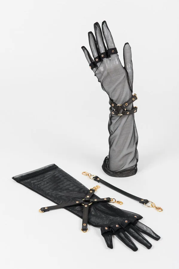 fraulein-kink-caviar-gloves-handschuhe-t-ll-swarovski-schwarz image 1
