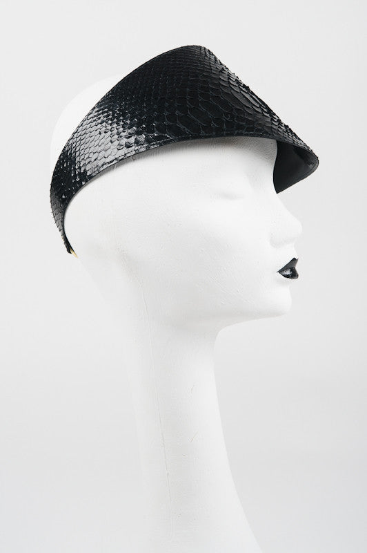 fru00e4ulein-kink-ebony-visor-cap-python-schwarz image 6