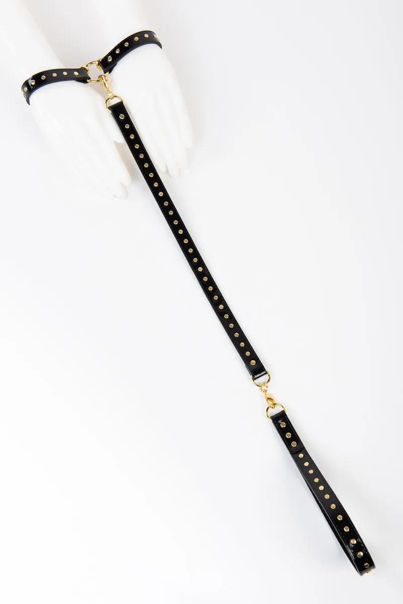 fr-ulein-kink-ricco-t-strap-fesseln-lackleder-schwarz image 1