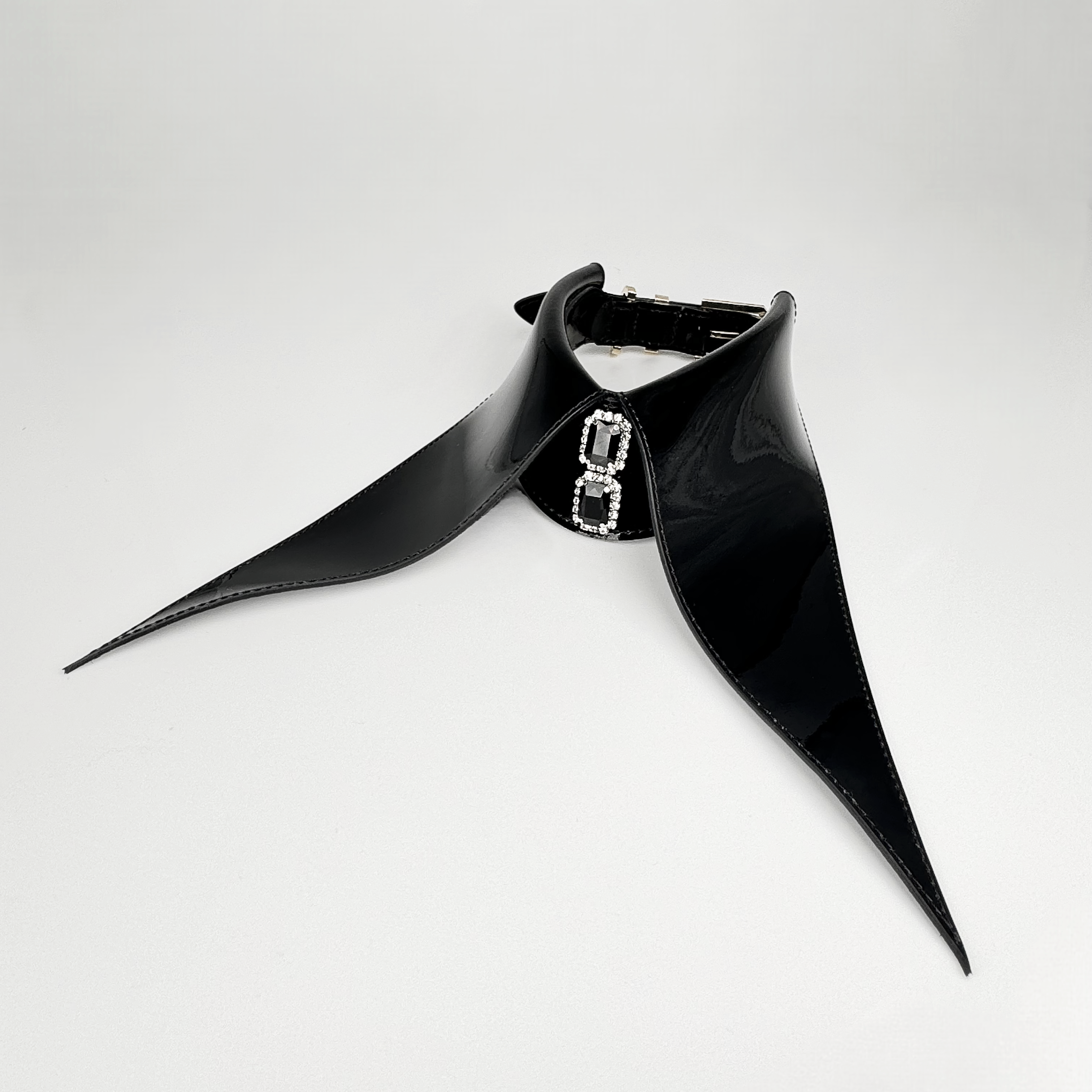fr-ulein-kink-noir-kaiser-collar-halsband-lack-schwarz image 1