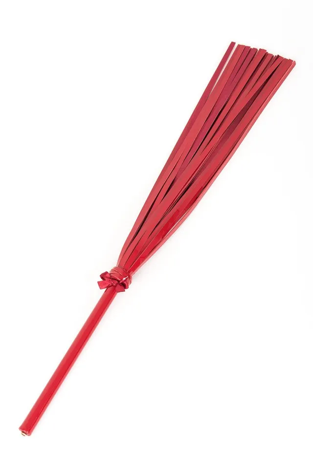 fr-ulein-kink-red-hot-flogger-peitsche-rot-gold-leder image 1