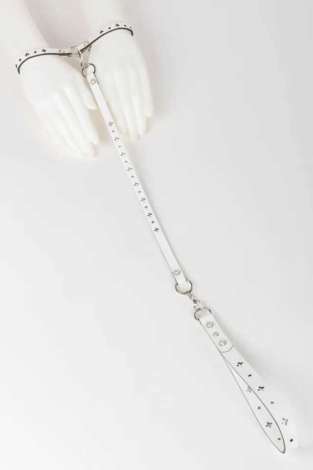 fr-ulein-kink-bianco-t-strap-wei-lack-mit-leine image 1