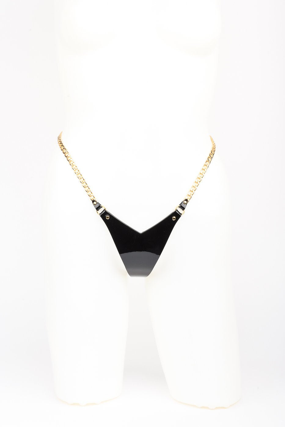 fr-ulein-kink-rica-mini-string-lack-schwarz-gold image 1