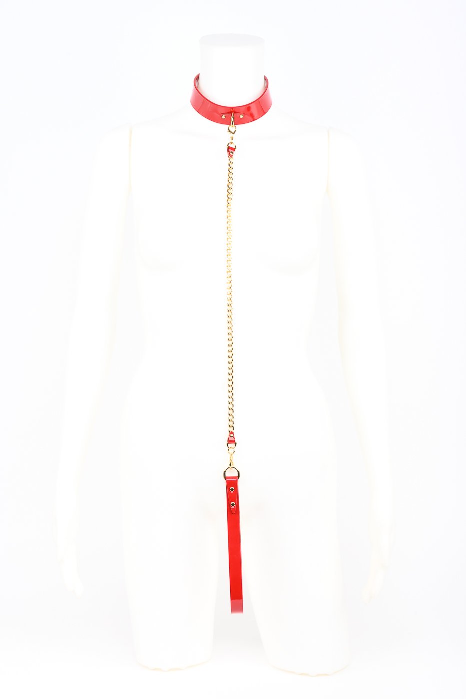 fr-ulein-kink-roja-lead-halsband-mit-leine-rot-gold image 1