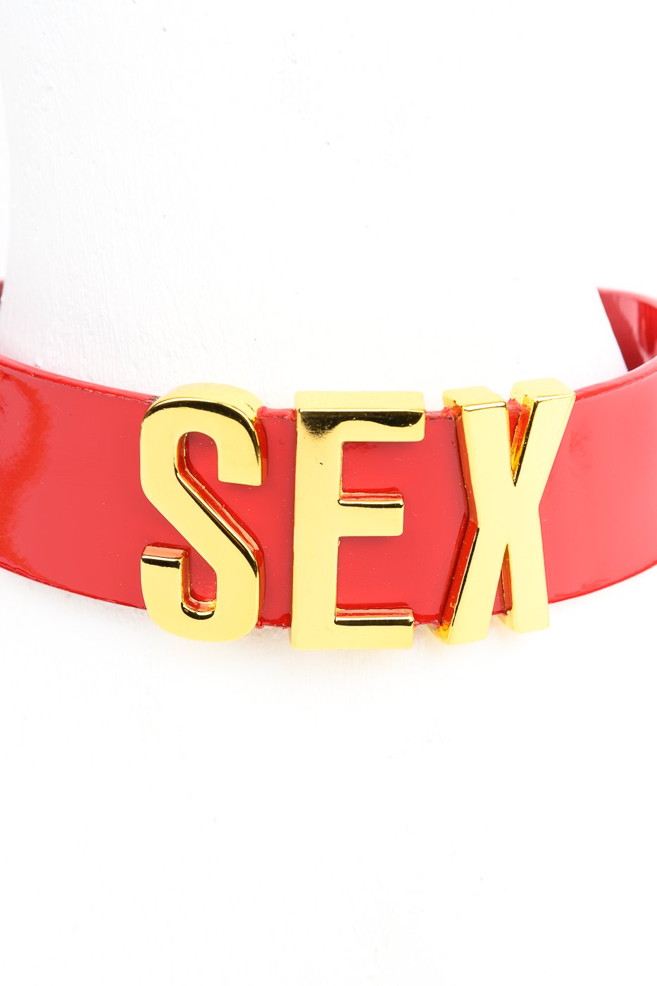 fraulein-kink-collars-roja-gold-letter-collar-halsband-rot image 3