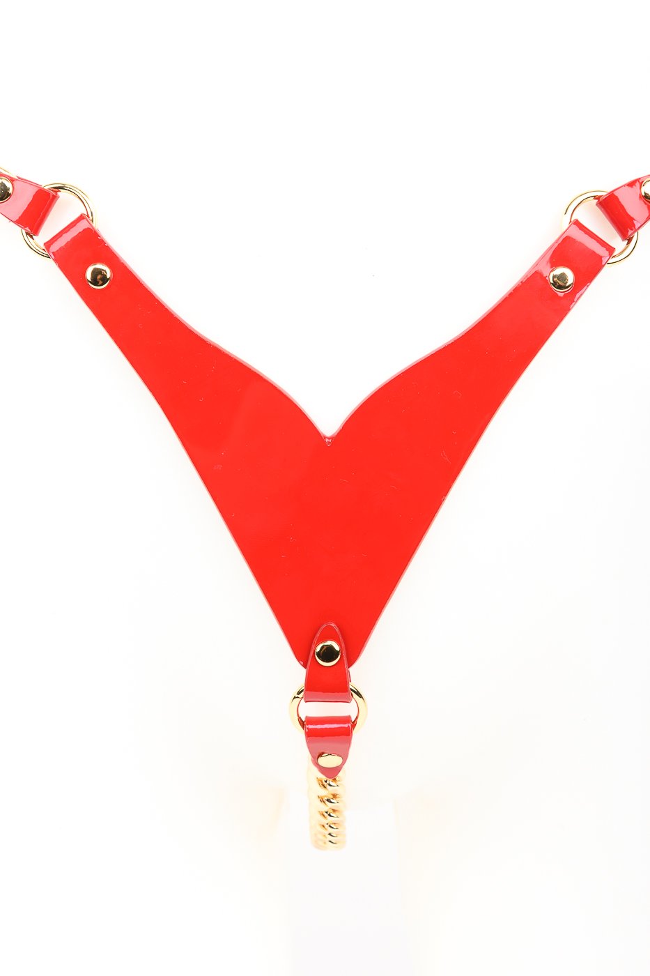 fru00e4ulein-kink-roja-chain-string-string-s-m-rotes-lackleder image 2