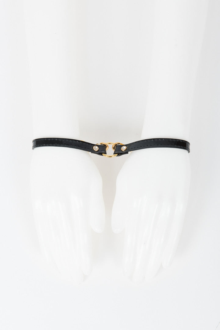fr-ulein-kink-ritsy-t-strap-fesseln-schwarz-bronze-patentleder image 3