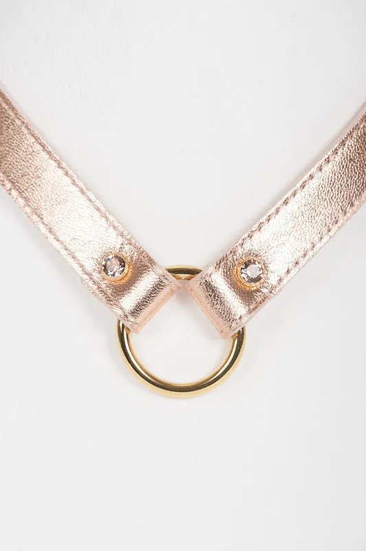 fr-ulein-kink-lolita-collar-halsband-ros-gold-mit-kristall image 1