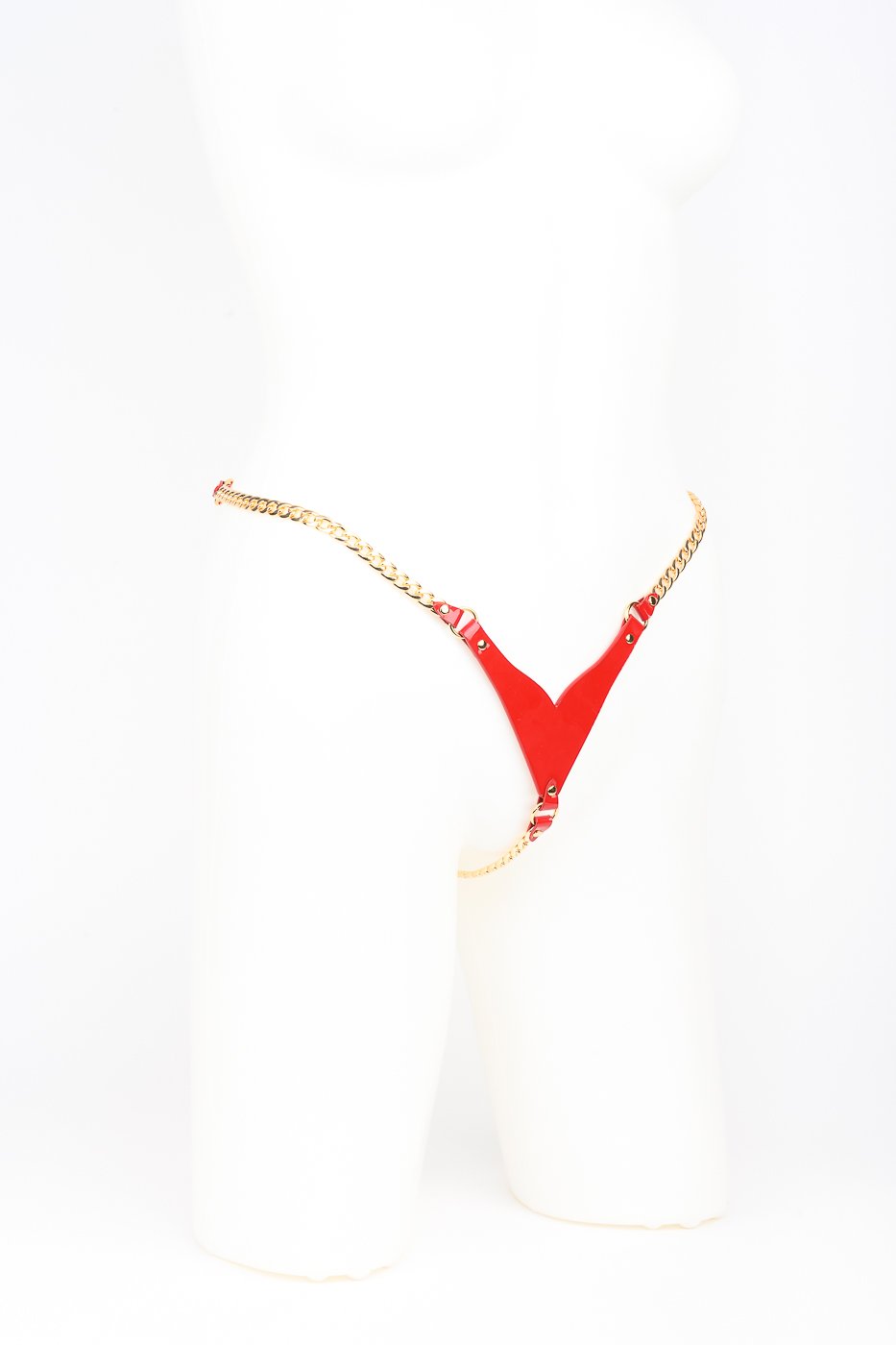 fru00e4ulein-kink-roja-chain-string-string-s-m-rotes-lackleder image 4