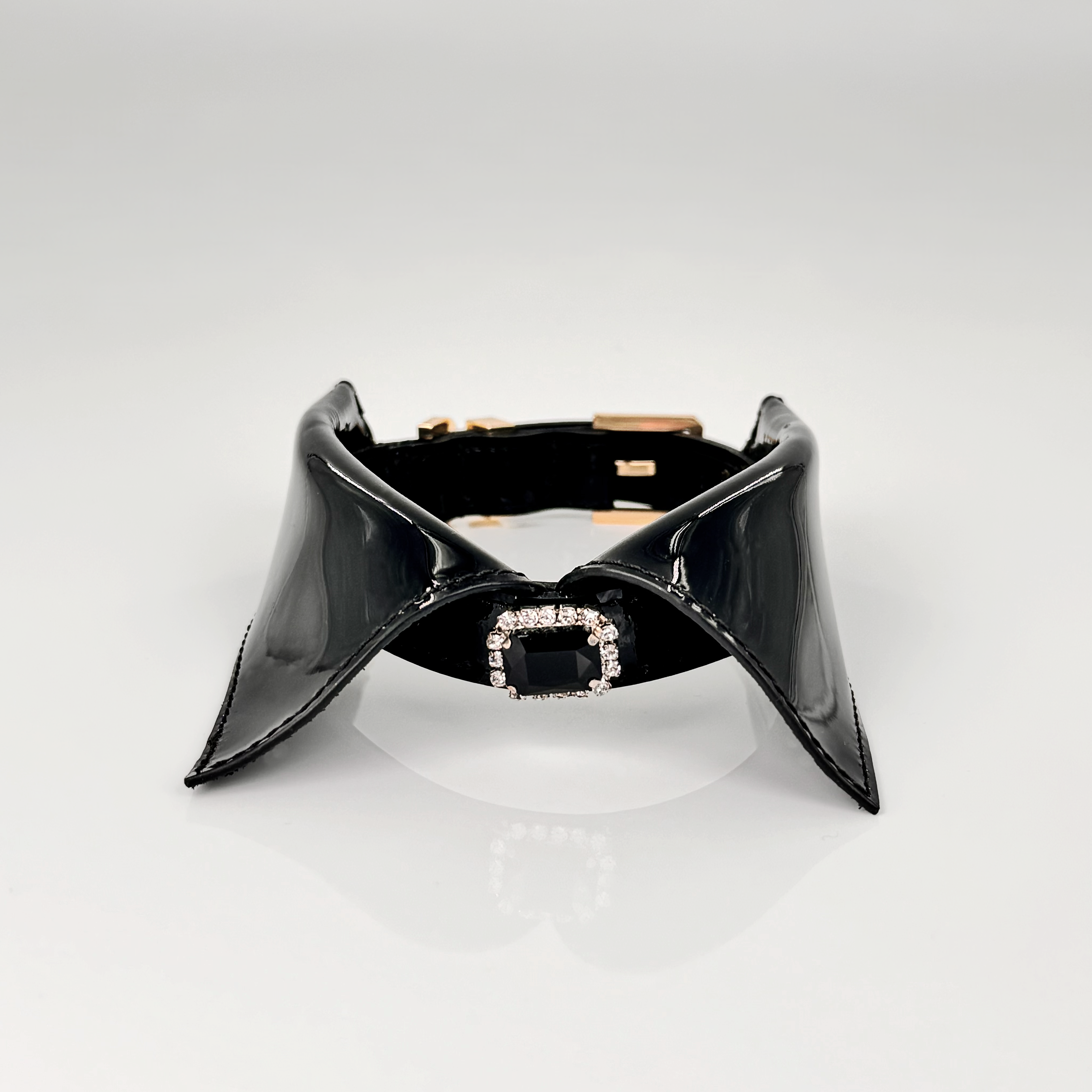 fr-ulein-kink-noir-choupette-halsband-m-lackleder image 1