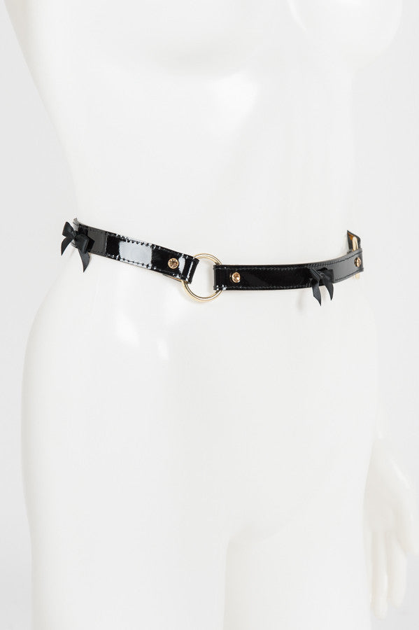 fru00e4ulein-kink-jet-strapsgu00fcrtel-schwarz-gold-leder image 7