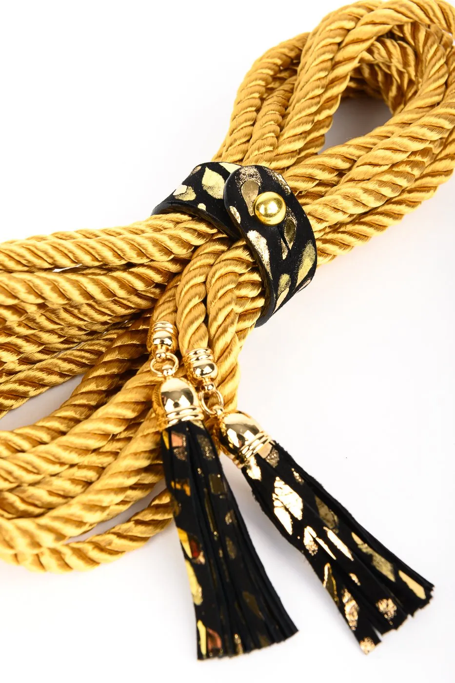 fr-ulein-kink-deluxe-lasso-goldseil-5-meter-lederquaste image 1