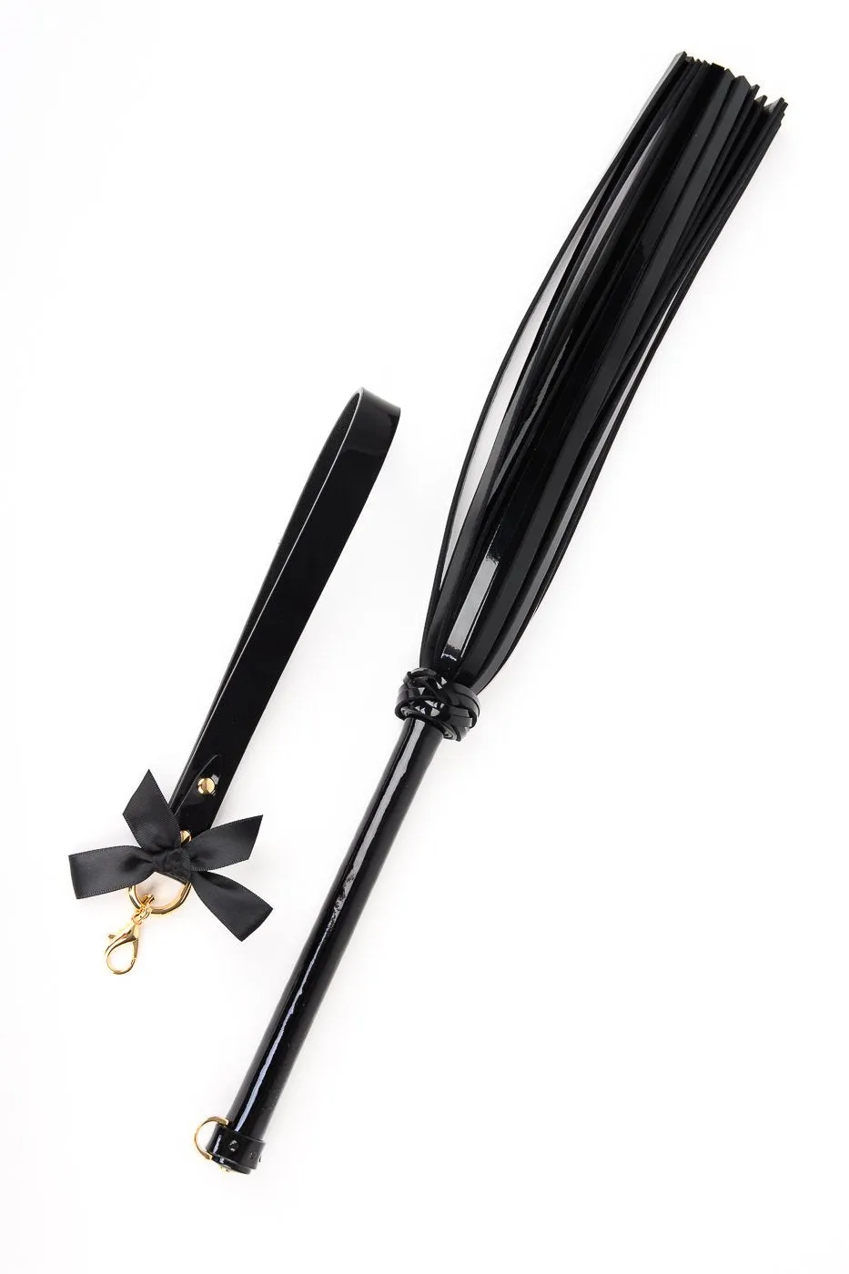 fr-ulein-kink-fk-flogger-lederpeitsche-schwarz-gold image 1