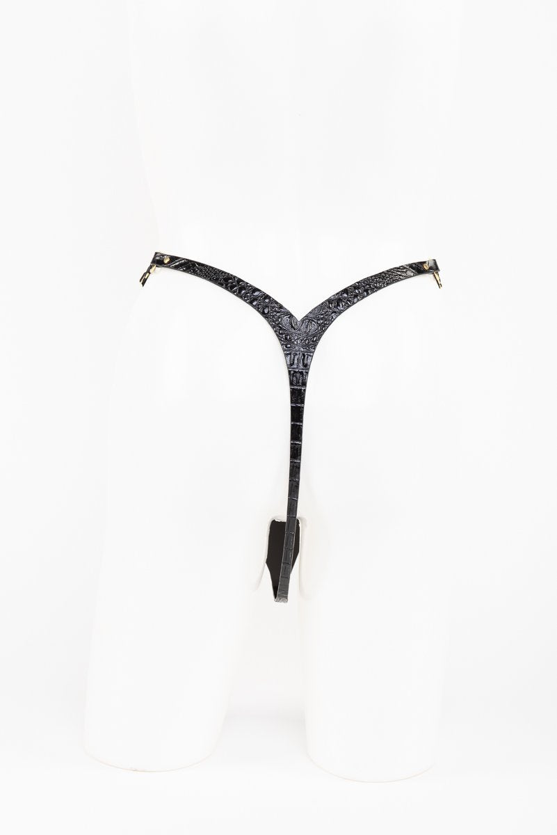 fr-ulein-kink-lingerie-crocco-string-ledertanga-schwarz image 5