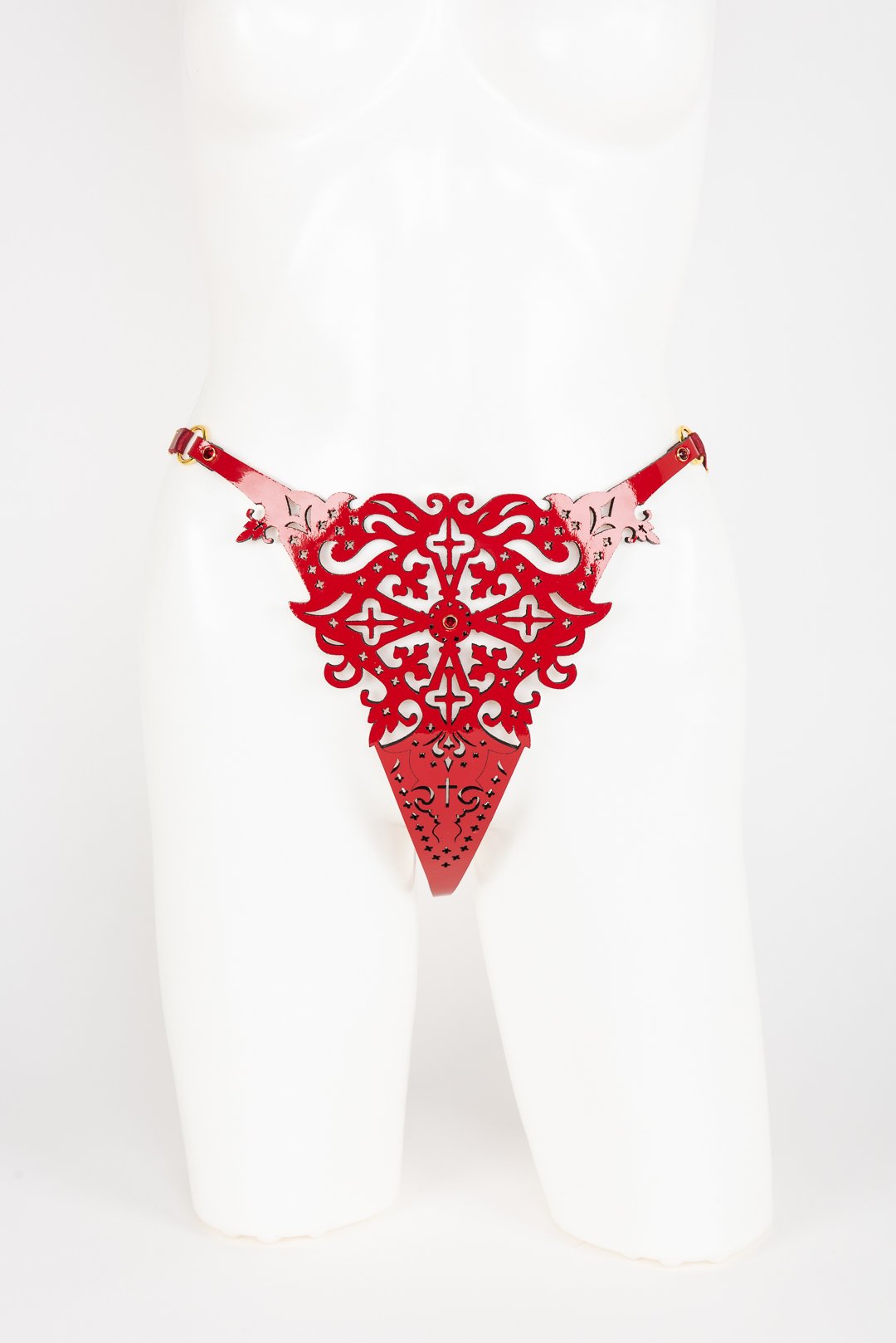 fr-ulein-kink-rosso-string-tanga-rot-lackleder-s-m image 1