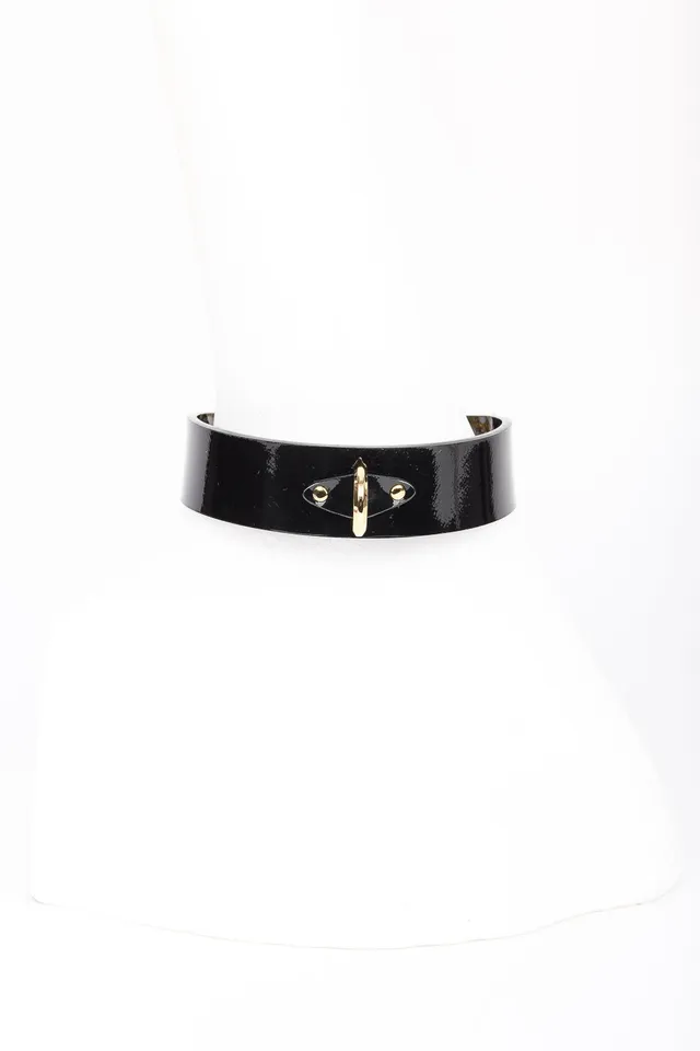 fr-ulein-kink-rica-collar-halsband-schwarz-gold image 1