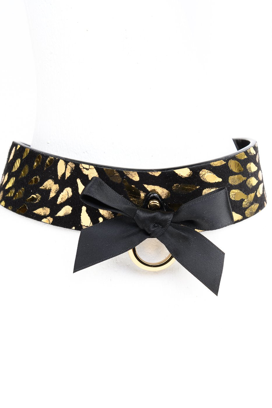 fraulein-kink-deluxe-lead-halsband-mit-leine-schwarz-gold image 4