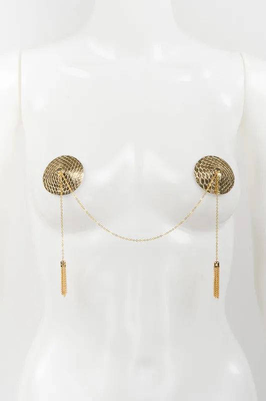 fr-ulein-kink-golden-double-nippelpasties-python-kette image 1