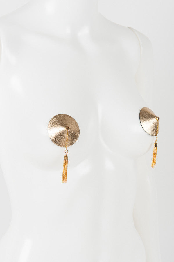 fr-ulein-kink-champagne-chain-pasties-nippelcover-gold-kette image 2