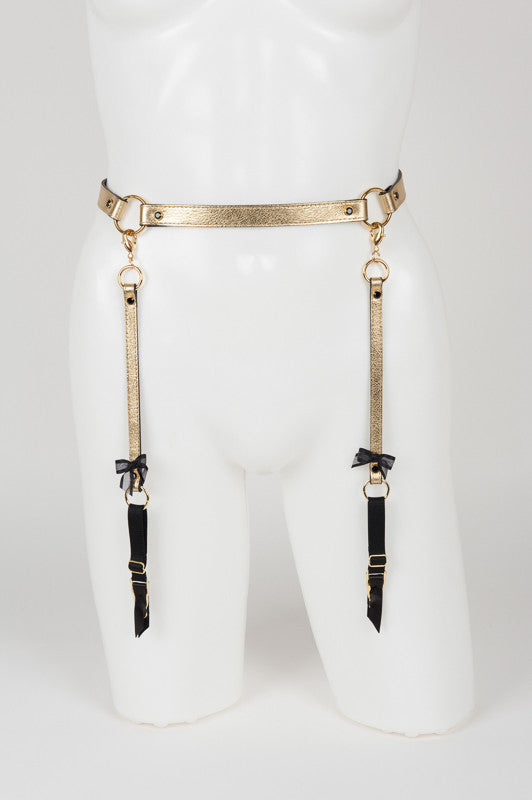 fr-ulein-kink-oro-strapsg-rtel-gold-leder-kristall image 1