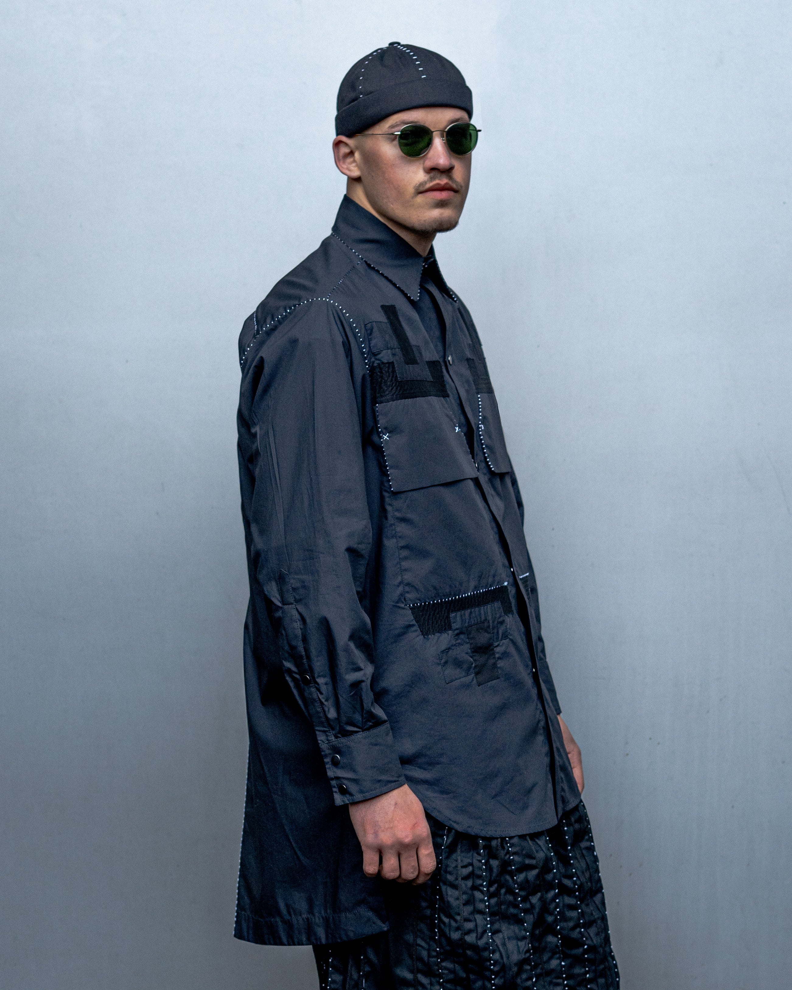 dennis-chuene-black-sailor-cap-m-tze-schwarz-baumwolle image 2
