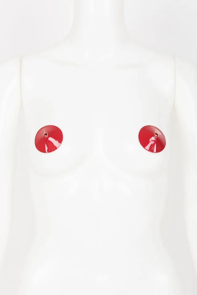 fr-ulein-kink-rosso-pasties-nippelcover-rot-lack-swarovski image 1