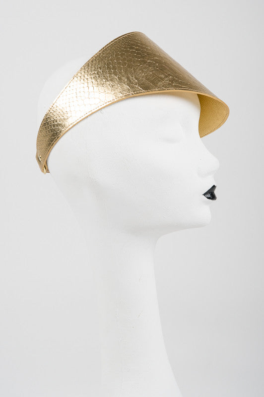 fr-ulein-kink-golden-visor-schildm-tze-leder-gold-python image 6