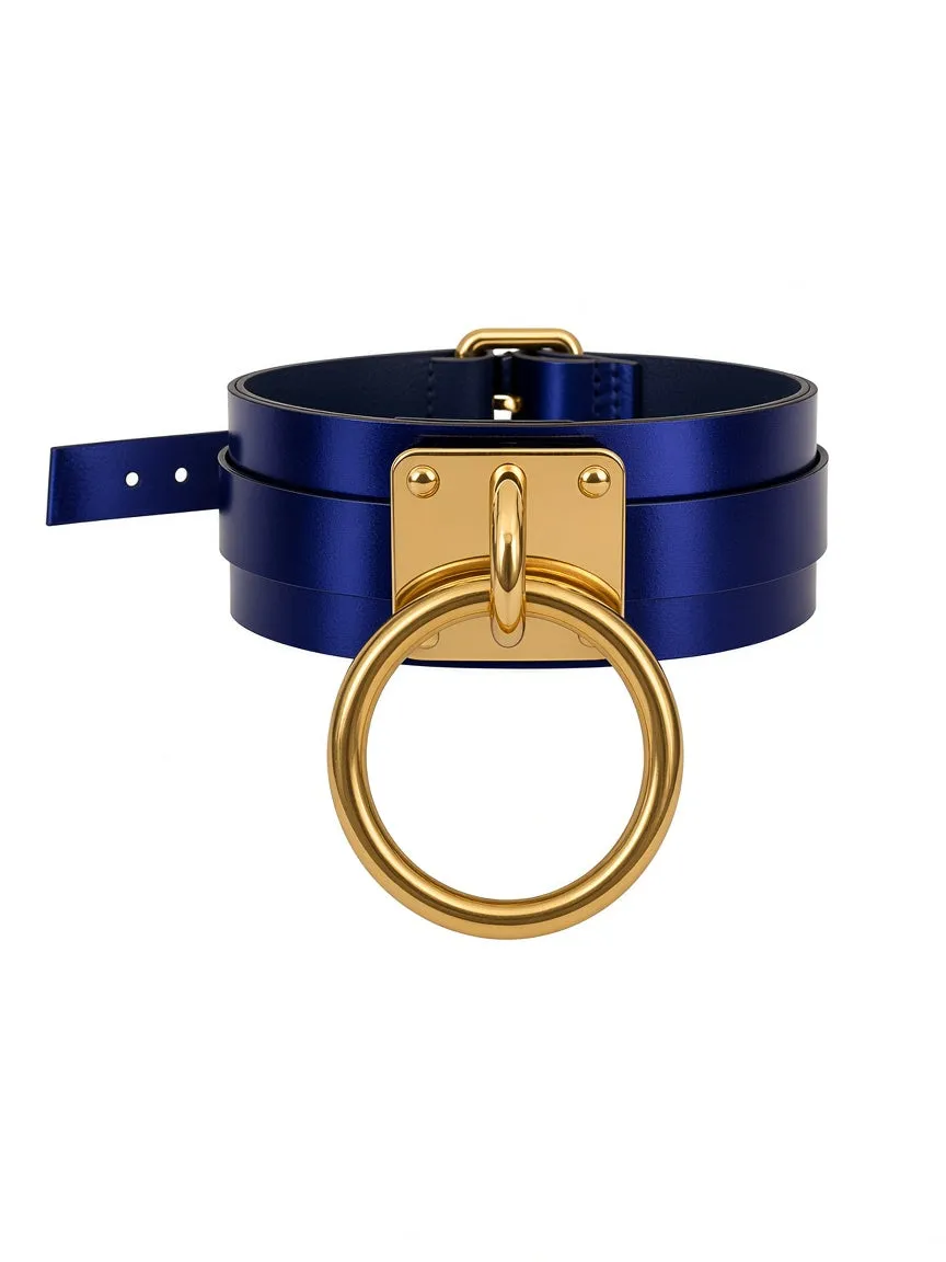 amoreze-gladiola-leder-choker-schwarz-gold-gr-m image 1