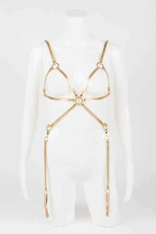 fr-ulein-kink-champagne-playsuit-gold-leder-gr-e-one-size image 1