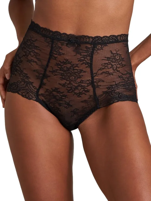 aubade-danse-des-sens-hoher-slip-xs-schwarz-spitze image 1