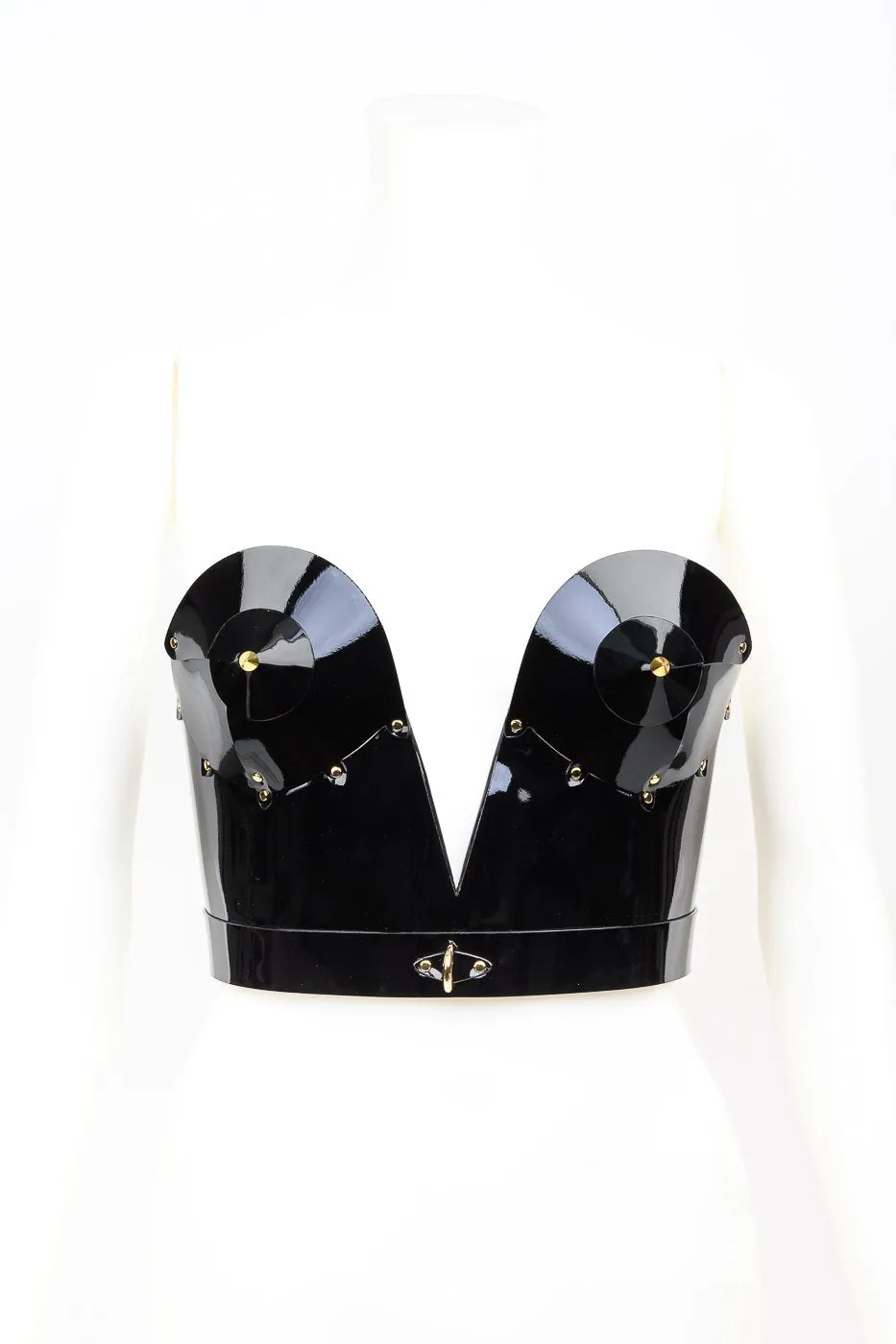 fr-ulein-kink-lingerie-rica-corset-lederkorsett-schwarz-gold image 1