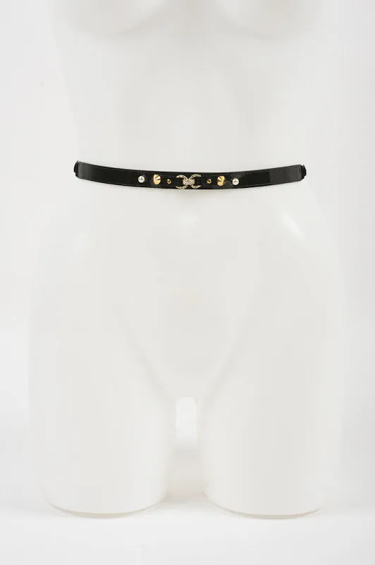 fraulein-kink-lingerie-brigitte-skinny-belt-tailleng-rtel-lack image 1
